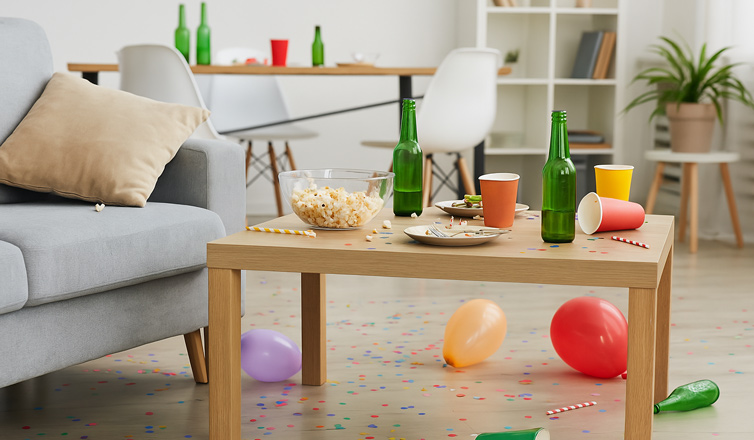 cleaning after party